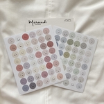 マカロンカラー　表情　顔シール