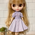 ブライス　洋服　アウトフィット　シャーリングラベンダーワンピース