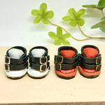 革細工  2ストラップ丸ブーツ　一足　miniature boots.