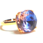 ロザリンとサファイアのヴィンテージグラスリング