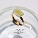 Sunrise Collection オパール 鉱物原石ピンキーリング 【一点もの】 ハンドメイド天然石アクセサリー