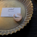 clear ring pinkbeige