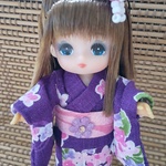 送料無料♥プチジェニー　ミキマキ着物ゆかた（あじさい）