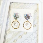 ●cs●紫陽花●透明感と煌めきピアスorイヤリング●