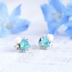 海 イヤリング ピアス ブルー