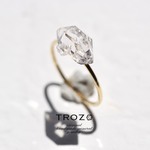 Sunrise Collection ダイヤモンドクォーツ 鉱物原石リング (14kgf / シルバー) 【一点もの】 ハンドメイド天然石アクセサリー
