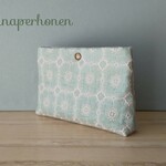 ミナペルホネン ハンドメイド3ルームポーチ(anemone,green)