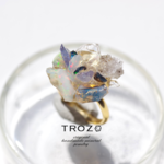 Sunrise Collection / Integration Ring オパール × タンザナイト × ダイヤモンドクォーツ 鉱物原石リング(フリーサイズ) 【一点もの】 ハンドメイド天然石アクセ