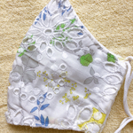 送料無料꙳★*夏用マスク/大人用/プレゼントにも/かわいい/爽やか/手作りマスク/ハンドメイド/レース/レースマスク/ダブルガーゼ/北欧柄/花柄