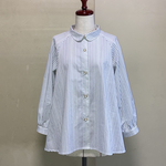 SALE♪播州織・Aライン・ラグランブラウス（Lサイズぐらいの方）