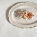 coral pinkのドライフラワーヘアクリップ