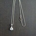 ゴシェナイト（アクアマリン）　　トリリアントCZネックレス　SILVER925
