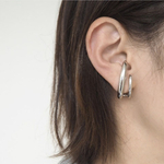 再…販𓐍 𓈒◌silver925ポスト イヤーカフのようなピアス
