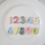 アイシングクッキー風♡ナチュラル♪ナンバー　数字　ケーキトッパー　クレイケーキトッパー　飾り付け
