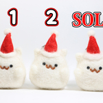 クリスマス記念！サンタのねこさんストラップ【羊毛フェルト】