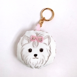 ヨークシャテリア　ぬいぐるみ キーホルダー / 犬　キーチェーン キーリング かわいい リボン