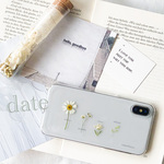note white - 植物標本 のような 押し花 スマホケース iPhone *。 date
