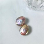 一点のみ　無穴　メタリック系　コインパールピアス、イヤリング