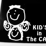 『落書きの達人』 オンリーワンステッカー kids in car