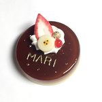 再販！名前入り☆コーヒーゼリーケーキのブローチ