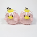 【masako様オーダー品】ピンクのかっぱさんストラップ2点セット【羊毛フェルト】