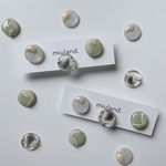 N.3pieces Green【ピアス or イヤリング】