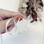Vanille simple select  mat silver hoop