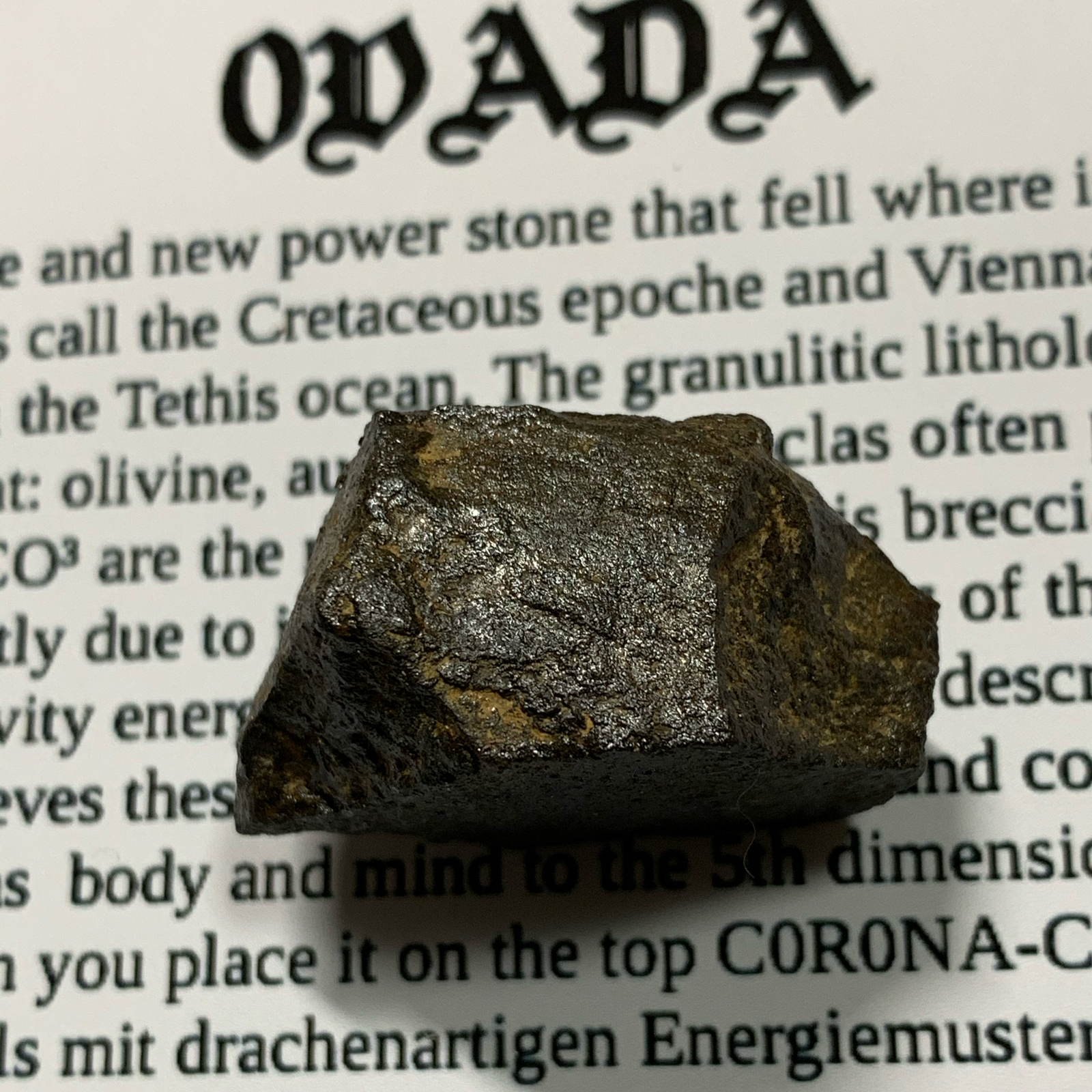 日本初輸入✨ゼロストーン（OVADA）研究材料隕石雑貨ななのすけ