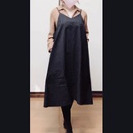 エプロン　【BLACK】キャミ風エプロン　エプロンワンピ