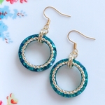 オシャレリングピアス/イヤリング♡ブルー