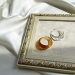 bekko / clear  ring