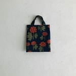  \ NEW /  ちびBAG スリム　ボンボンフラワー×navy