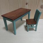 ミニチュア◆テーブル＆椅子◆オビツ11  ドールハウス ミニチュア家具  　机　ドール家具