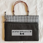 aceloramusicさま専用　ギンガムチェックタブレットバッグ　一点