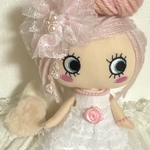 イーマリーちゃん用ホワイト×ピンクレースヘアアクセサリー
