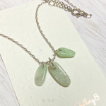 翡翠のシルバーネックレス💚