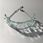 石目　ブレスレット　昭和レトロガラス　アンティーク　型ガラス　もったいないをカタチに　思い出と一緒に　
