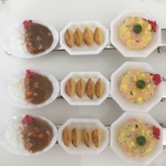 カレーライス・餃子・チャーハンが並んだヘアクリップ♡9.6cm♡右用