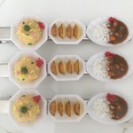 カレーライス・餃子・チャーハンが並んだヘアクリップ♡9.6cm♡左用