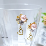 Lovely♥Bijouハートイヤリング(ピアス) Ver.2
