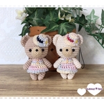あみぐるみ♪双子のおめかしクマちゃんストラップ