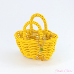 【限定品】ミニチュアカゴバッグ さくらんぼ イエロー