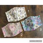 秋冬　花柄　大人用　立体マスク　布マスク　抗菌ガーゼ　抗ウイルス　秋