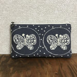 ミナペルホネン✳︎forest wing ×choucho✳︎ ぺたんこポーチ　グレー