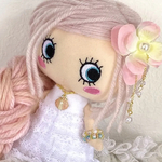 ドール用ピンク花ヘアアクセサリー