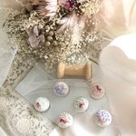 《受注》 かすみ草 ラメ糸 刺繍 3colour set ピアス