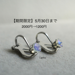 サージカルステンレス4㎜ラウンドカットエチオピアオパールイヤリング