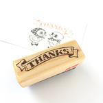 THANKS(ありがとう) リボンの消しゴムはんこ