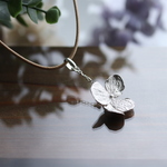 シルバー母の日に紫陽花スネックレス