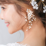 ブライダル ウェディング 結婚式 パーティー 卒業式 入学式 小枝 ブライダルイヤリング 小枝イヤリング ビジュー ゴールド g4